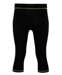 Women's TriDri® Capri Fitness Leggings - Black/Lightning Green