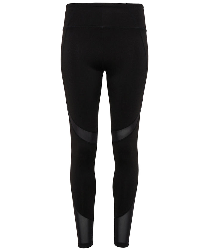 Women's TriDri® Mesh Tech Panel Leggings Full-length - Black*