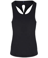 Women's TriDri® Yoga Knot Vest - Black