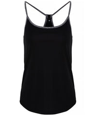 Women's TriDri® Yoga Vest - Black/Black Melange