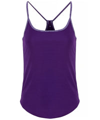 Women's TriDri® Yoga Vest - Bright Purple/Purple Melange