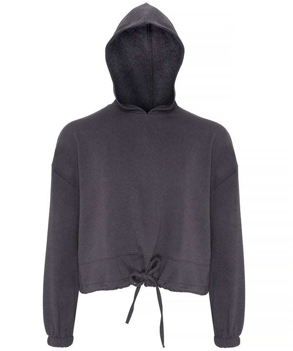 Women's TriDri® Cropped Oversize Hoodie - Charcoal