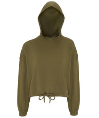 Women's TriDri® Cropped Oversize Hoodie - Olive