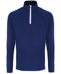 Men's TriDri® Long Sleeve Performance ¼ Zip Top - Navy/White
