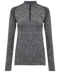 Women's TriDri® Seamless '3D Fit' Multi-sport Performance Zip Top - Charcoal