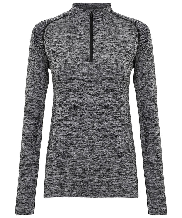 Women's TriDri® Seamless '3D Fit' Multi-sport Performance Zip Top - Charcoal