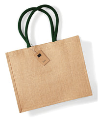 Westford Mill Jute Classic Shopper - Natural/Forest Green