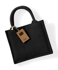 Westford Mill Jute Mini Gift Bag - Black/Black