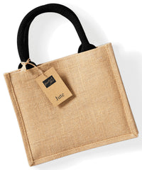 Westford Mill Jute Mini Gift Bag - Natural/Black