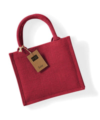 Westford Mill Jute Mini Gift Bag - Red/Red