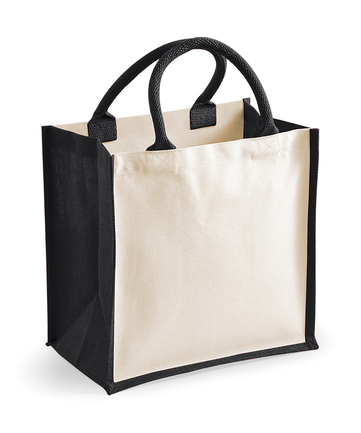 Westford Mill Printers Midi Jute Tote - Black