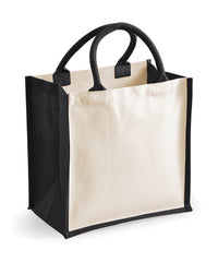 Westford Mill Printers Midi Jute Tote - Black
