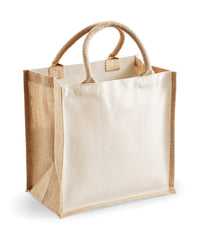 Westford Mill Printers Midi Jute Tote - Natural
