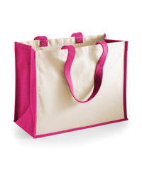 Westford Mill Printers Jute Classic Shopper - Fuchsia