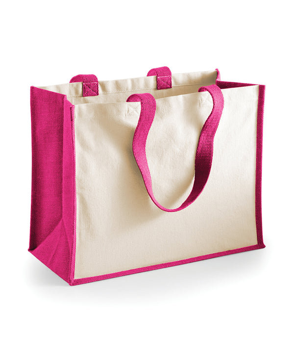 Westford Mill Printers Jute Classic Shopper - Fuchsia