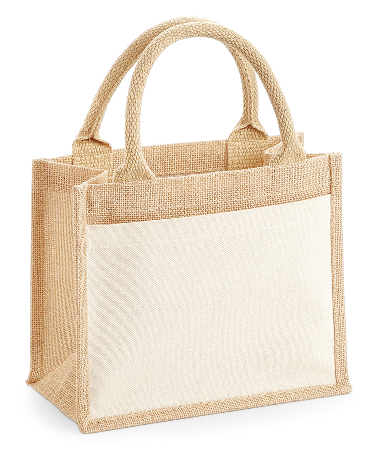 Westford Mill Cotton Pocket Jute Gift Bag - Natural