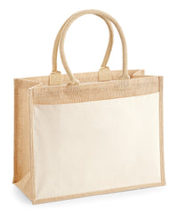 Westford Mill Cotton Pocket Jute Shopper - Natural