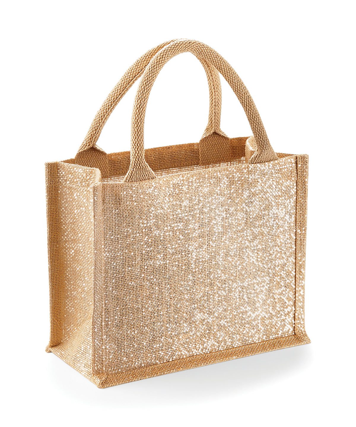 Westford Mill Shimmer Jute Mini Gift Bag - Natural Gold