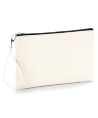 Westford Mill Canvas Wristlet Pouch - Natural/Black