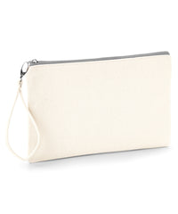 Westford Mill Canvas Wristlet Pouch - Natural/Light Grey
