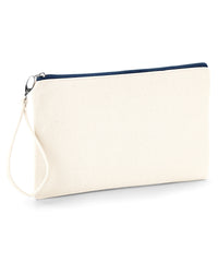 Westford Mill Canvas Wristlet Pouch - Natural/Navy
