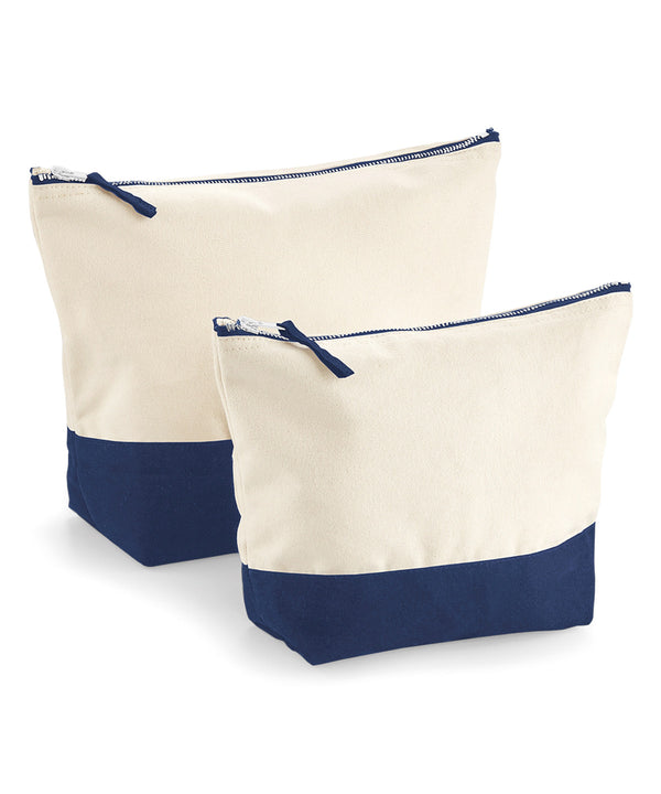 Westford Mill Dipped Base Canvas Accessory Bag - Natural/Navy