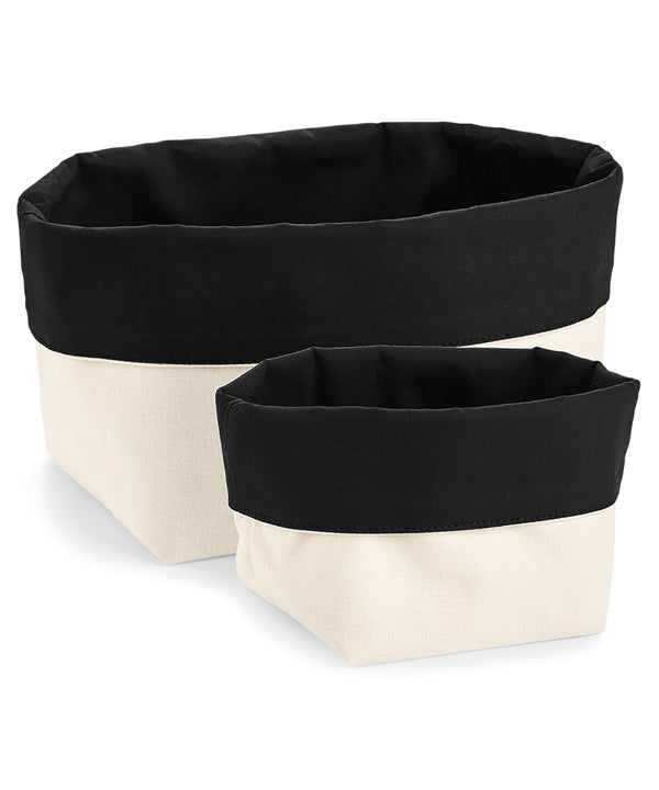Westford Mill Reversible Canvas Organiser - Natural/Black
