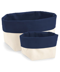 Westford Mill Reversible Canvas Organiser - Natural/Navy