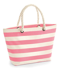 Westford Mill Nautical Beach Bag - Natural/Pink