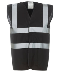 Yoko Hi-vis 2-band-and-braces Waistcoat - Black*