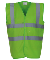 Yoko Hi-vis 2-band-and-braces Waistcoat - Lime