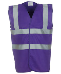 Yoko Hi-vis 2-band-and-braces Waistcoat - Purple