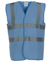 Yoko Hi-vis 2-band-and-braces Waistcoat - Sky Blue