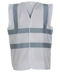 Yoko Hi-vis 2-band-and-braces Waistcoat - White