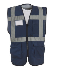 Yoko Multifunctional Executive Hi-vis Waistcoat - Navy