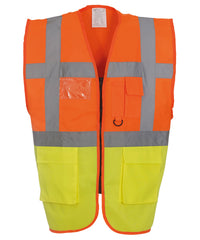 Yoko Multifunctional Executive Hi-vis Waistcoat - Orange/Yellow