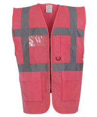 Yoko Multifunctional Executive Hi-vis Waistcoat - Pink