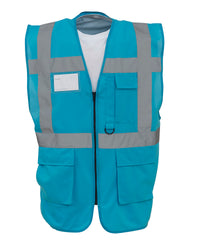 Yoko Multifunctional Executive Hi-vis Waistcoat - Sapphire