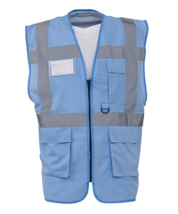 Yoko Multifunctional Executive Hi-vis Waistcoat - Sky