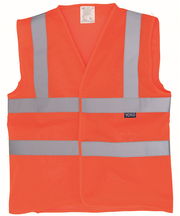 Yoko Top Cool Open Mesh 2-band-and-braces Waistcoat - Orange