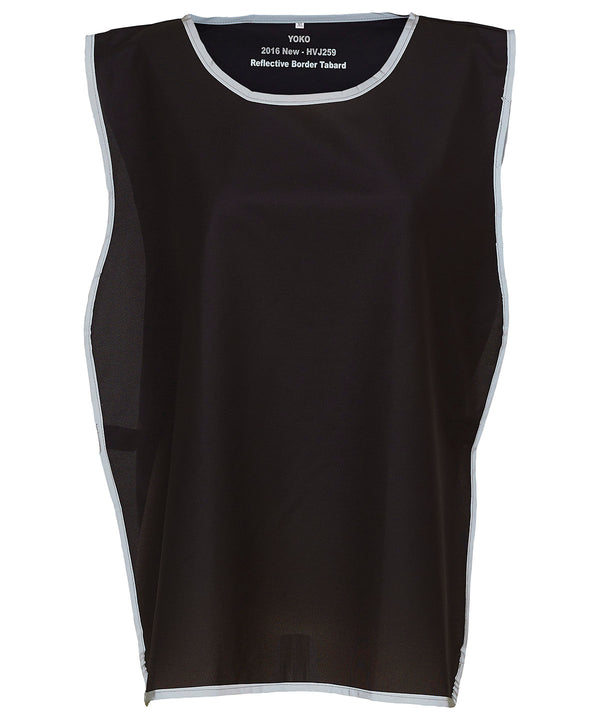 Yoko Hi-vis Reflective Border Tabard - Black
