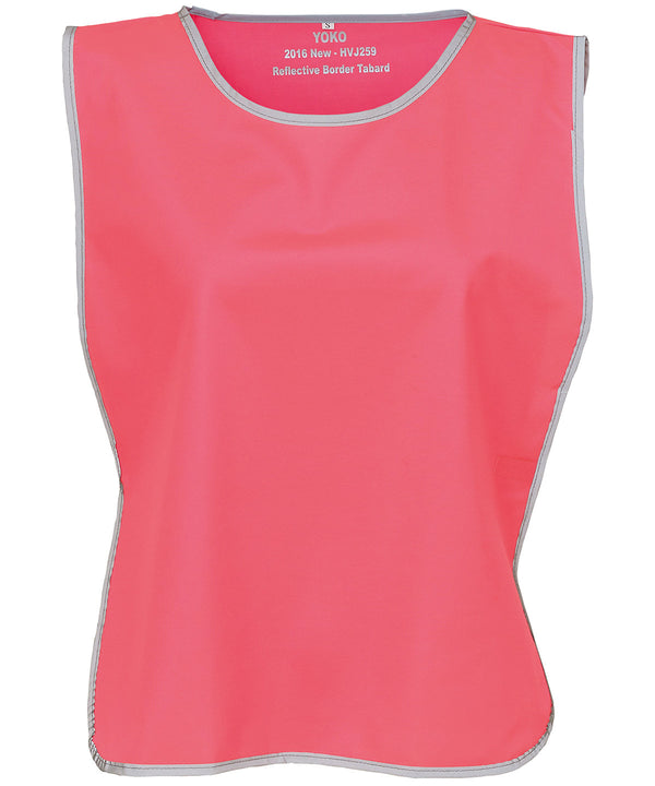 Yoko Hi-vis Reflective Border Tabard - Fluo Pink