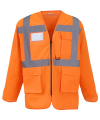 Yoko Hi-vis Executive Long Sleeve Waistcoat - Orange