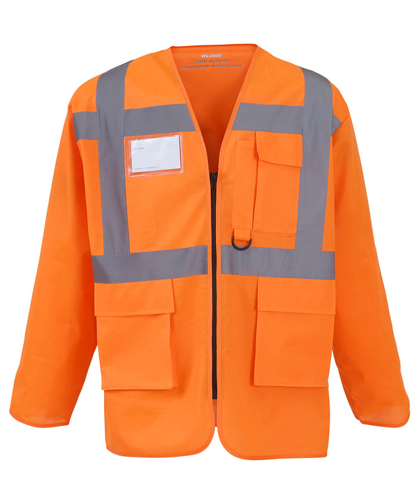 Yoko Hi-vis Executive Long Sleeve Waistcoat - Orange