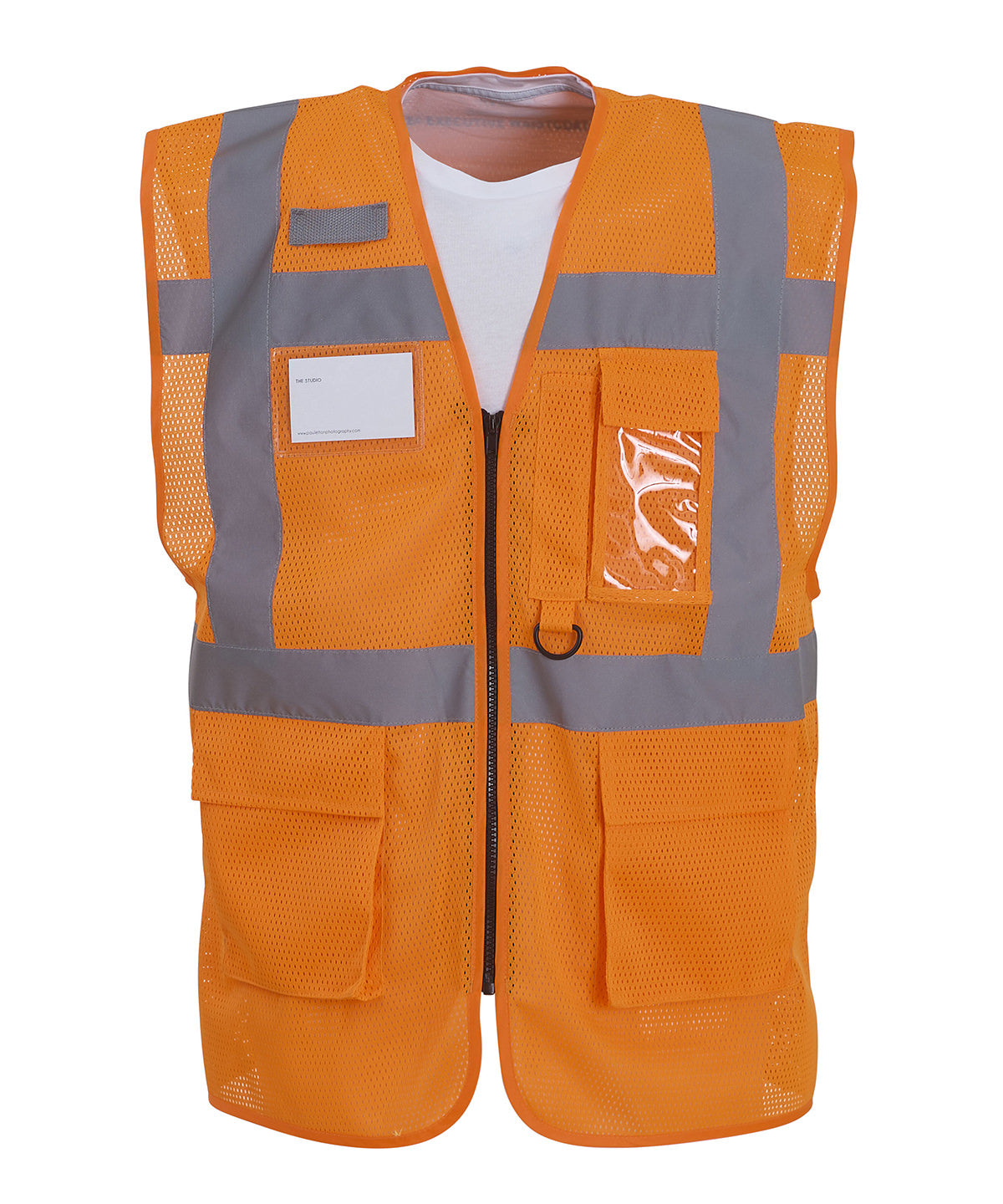 Yoko Hi-vis Top Cool Open-mesh Executive Waistcoat - Orange