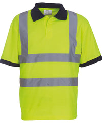Yoko Hi-vis Short Sleeve Polo - Yellow