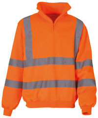 Yoko Hi-vis ¼ Zip Sweatshirt - Orange