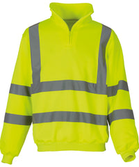 Yoko Hi-vis ¼ Zip Sweatshirt - Yellow