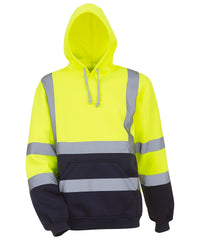 Yoko Hi-vis Pull-over Hoodie - Yellow/Navy