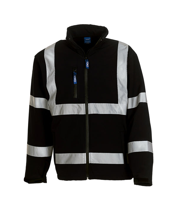 Yoko Hi-vis Softshell Jacket - Black